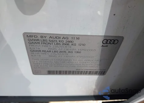 2017 Audi Q5 2.0T Premium z USA, uszkodzony, nr VIN WA1C2AFP5HA075438